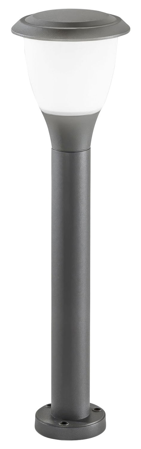 Fabas Luce Pollerleuchte / Wegeleuchte THIAGO Moderne Pollerleuchte in Grau, seitliche Perspektive