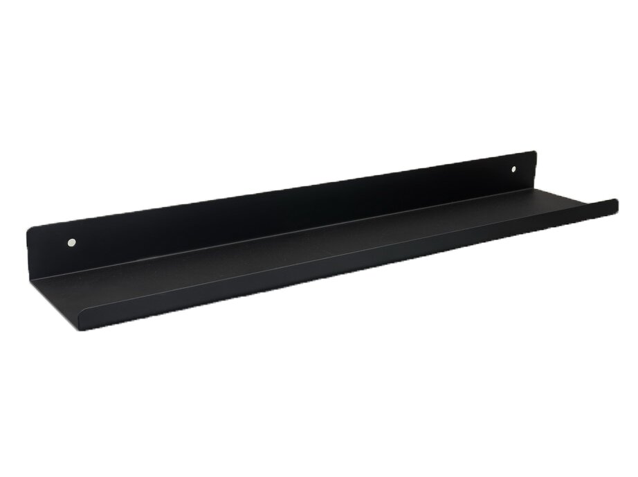 XORA Wandplank MANDY Zwarte metalen wandplank, zijaanzicht