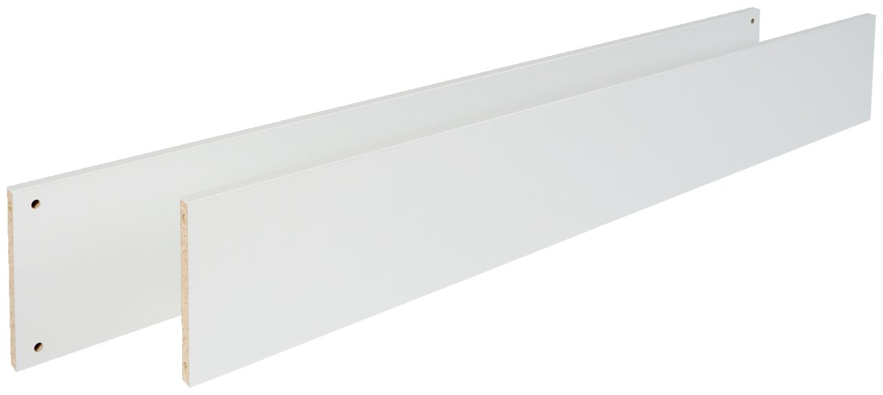 JIMMYLEE Umbauseiten EMELY Zwei weiße Umbauseiten aus Holzwerkstoff, seitliche Perspektive