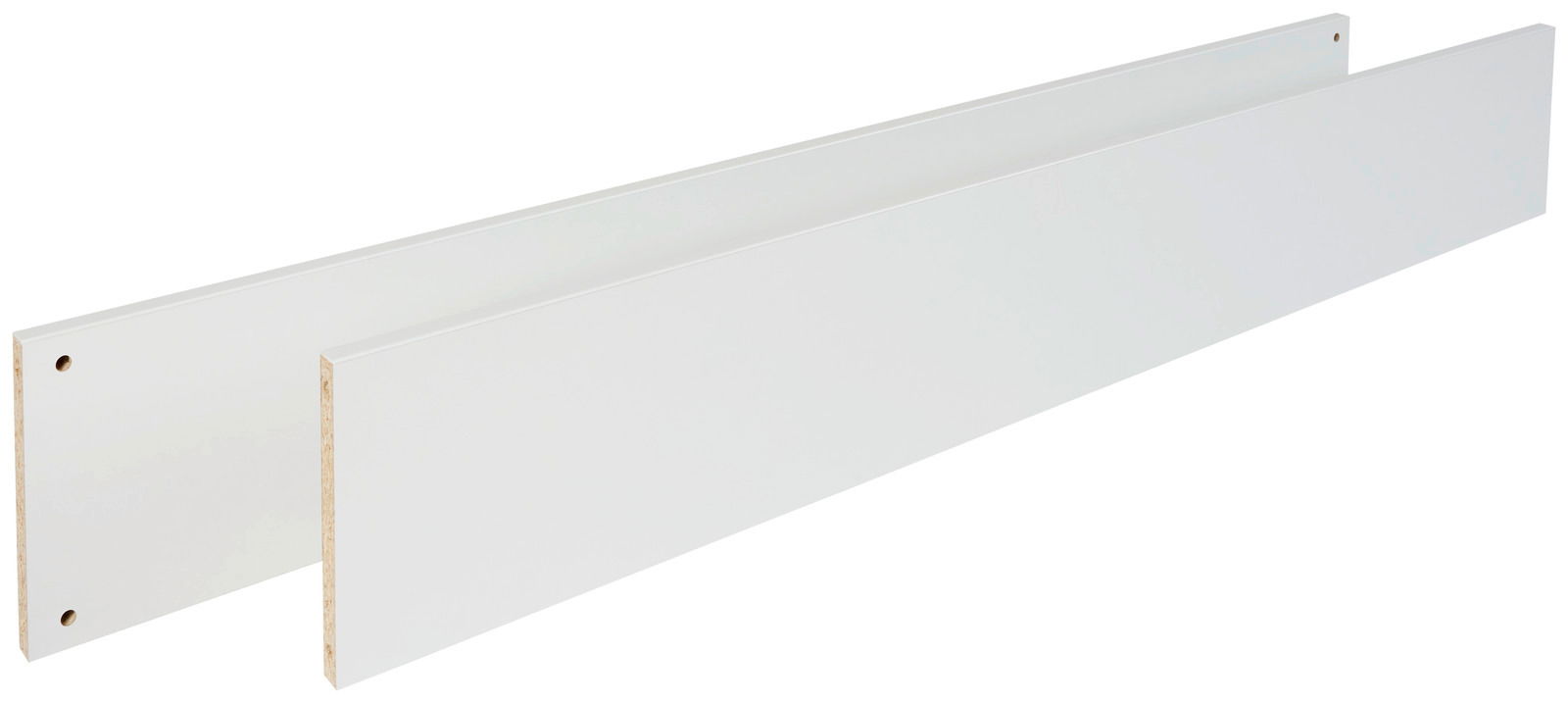 JIMMYLEE Umbauseiten EMELY Zwei weiße Umbauseiten aus Holzwerkstoff, seitliche Perspektive