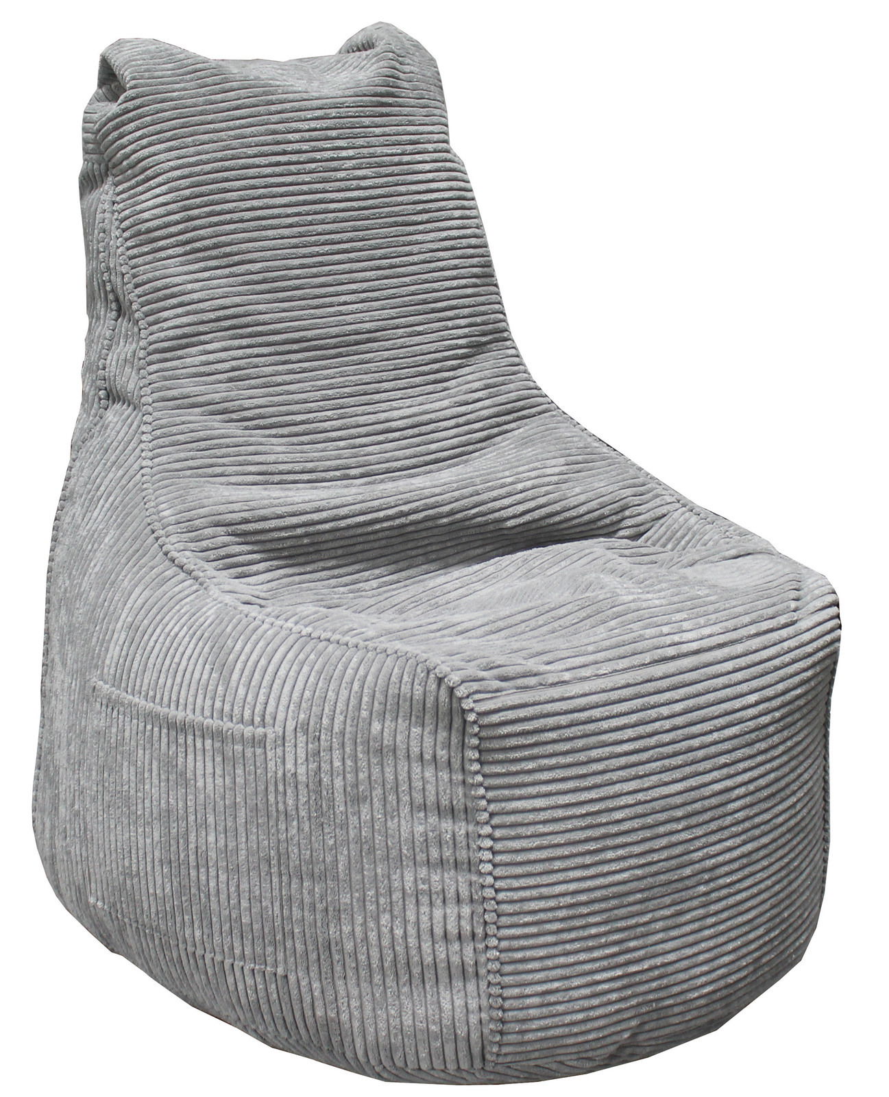 Z2 Sitzsack PESARO Grauer Sitzsack aus Cordstoff, seitliche Perspektive