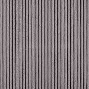 Nahaufnahme eines grauen, gerippten Stoffes, der für ein Funktionssofa verwendet wird.