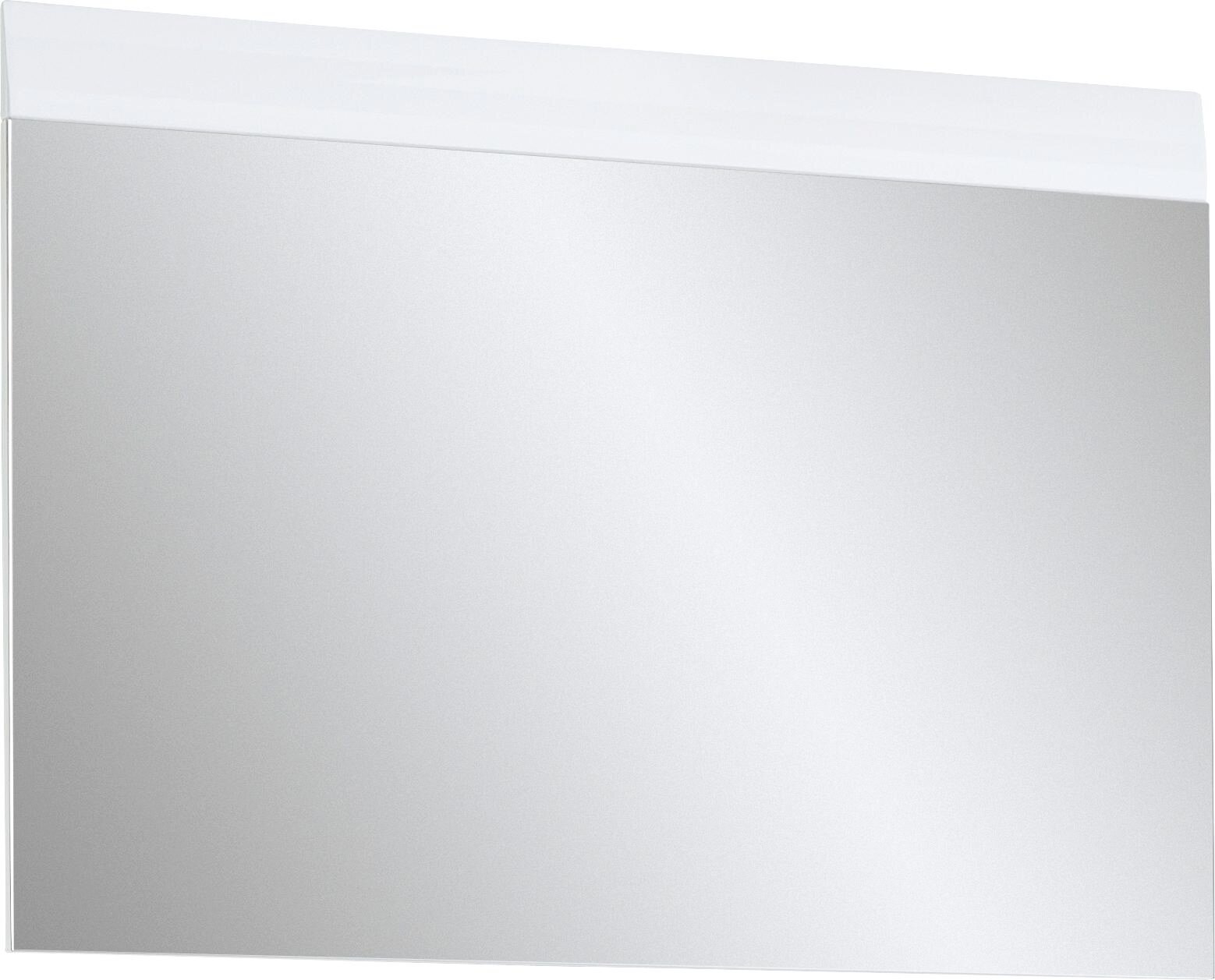 XORA Spiegel AVILA Moderner rechteckiger Spiegel mit weißem Rahmen, seitliche Perspektive