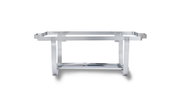 Chafing-Dish-Gestell aus Edelstahl, frontal betrachtet