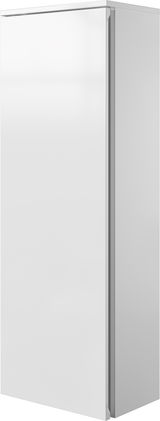 Weißer Kofferschrank von links in schräger Perspektive