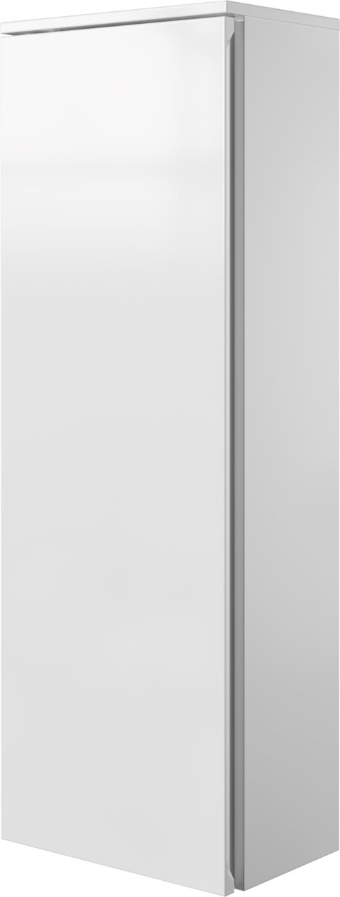 Weißer Kofferschrank von links in schräger Perspektive