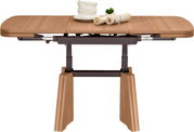 Moderner Couchtisch aus Holz mit ausziehbarer Funktion, seitliche Perspektive
