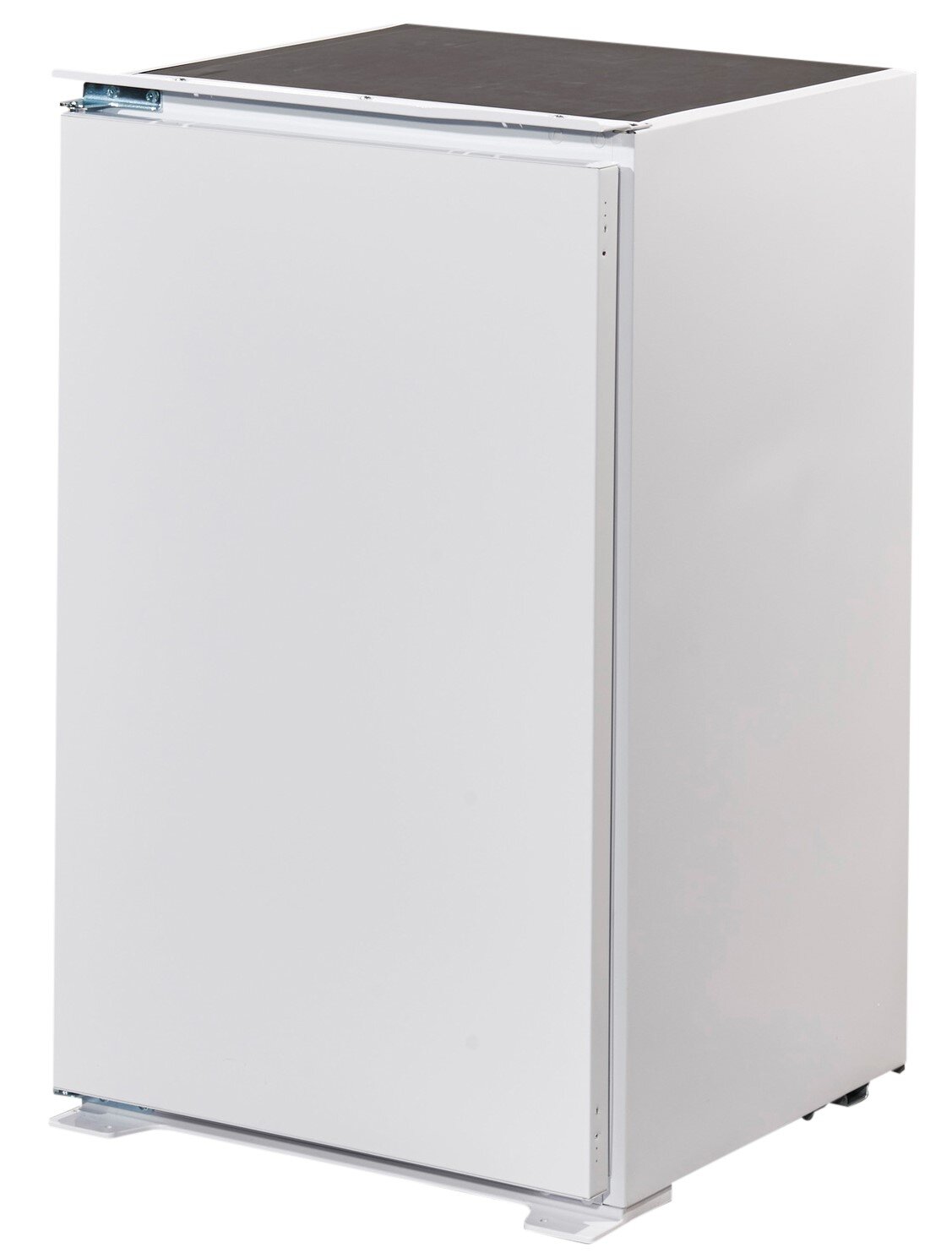 Weißer Küchenschrank aus der Perspektive von vorne links