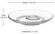 Glazen schotel Senso met een diameter van 145 mm en een hoogte van 17 mm, zijaanzicht