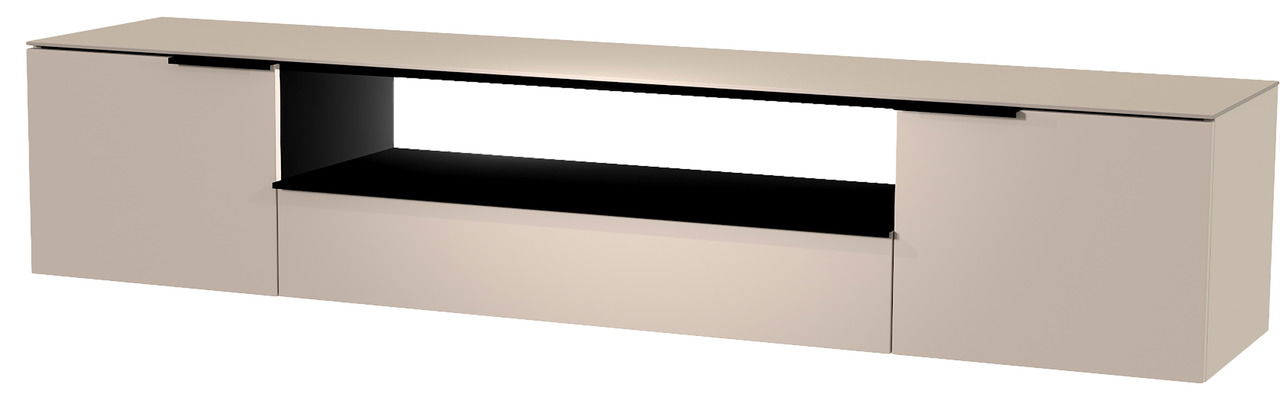 XL Hänge-Lowboard in beige, frontale Perspektive