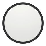 Runde LED-Deckenleuchte ROVITO-Z mit schwarzem Rahmen, Ansicht von vorne