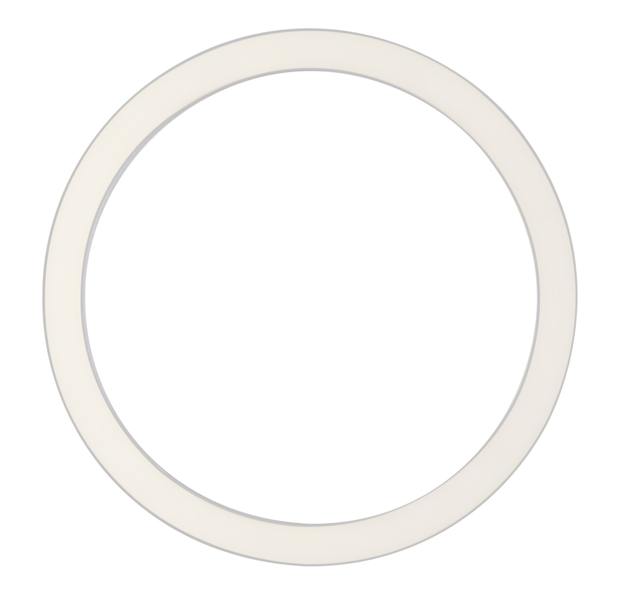 Runde Deckenleuchte in minimalistischem Design, von oben betrachtet