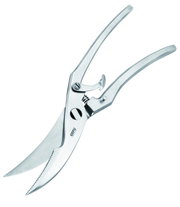 Geflügelschere mit Feder aus Edelstahl, seitliche Ansicht