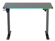 Moderner E-Gaming Tisch mit LED-Beleuchtung, frontal betrachtet