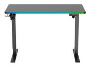 Moderner E-Gaming Tisch mit LED-Beleuchtung, frontal betrachtet