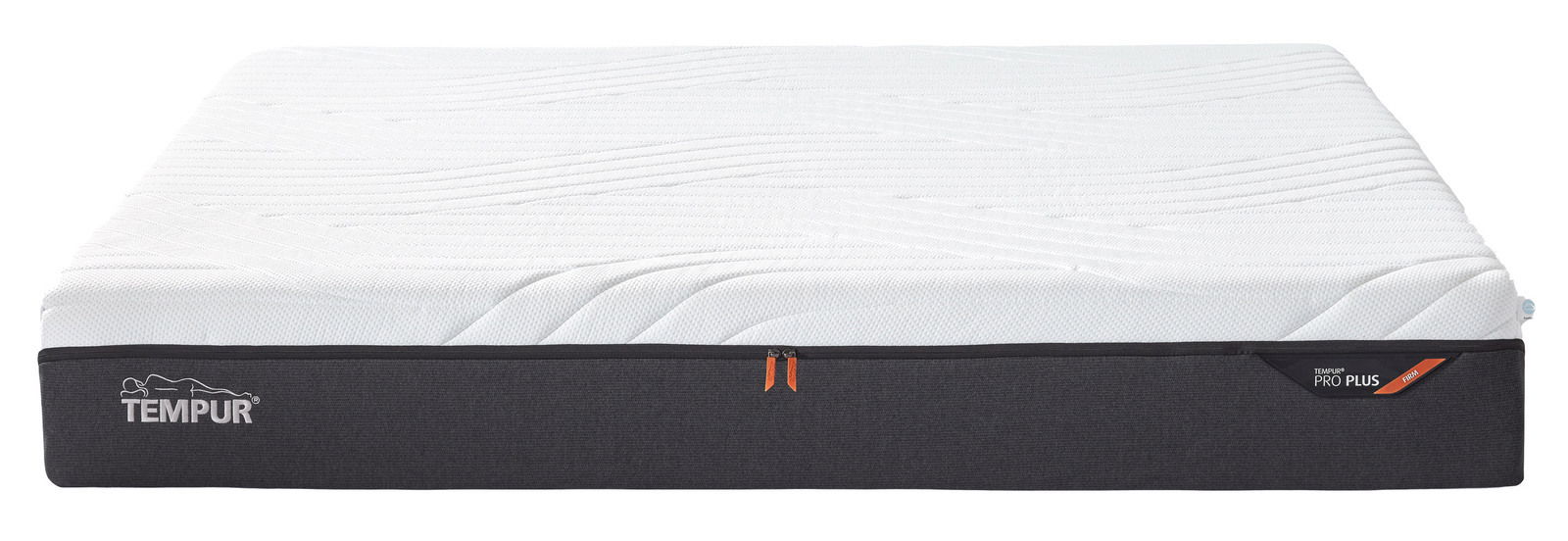 Viscomatratze 160x200 firm von vorne, mit weißer Oberfläche und schwarzem Rand.