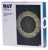 LED-Kranz mit 1440 LEDs, Durchmesser 50 cm, in Frontalansicht auf dunklem Hintergrund.