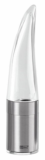 Chilischneider PEPE aus Edelstahl und Glas, seitliche Ansicht