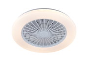 Moderner Deckenventilator mit integriertem Licht, Ansicht von unten
