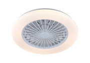 Moderner Deckenventilator mit integriertem Licht, Ansicht von unten