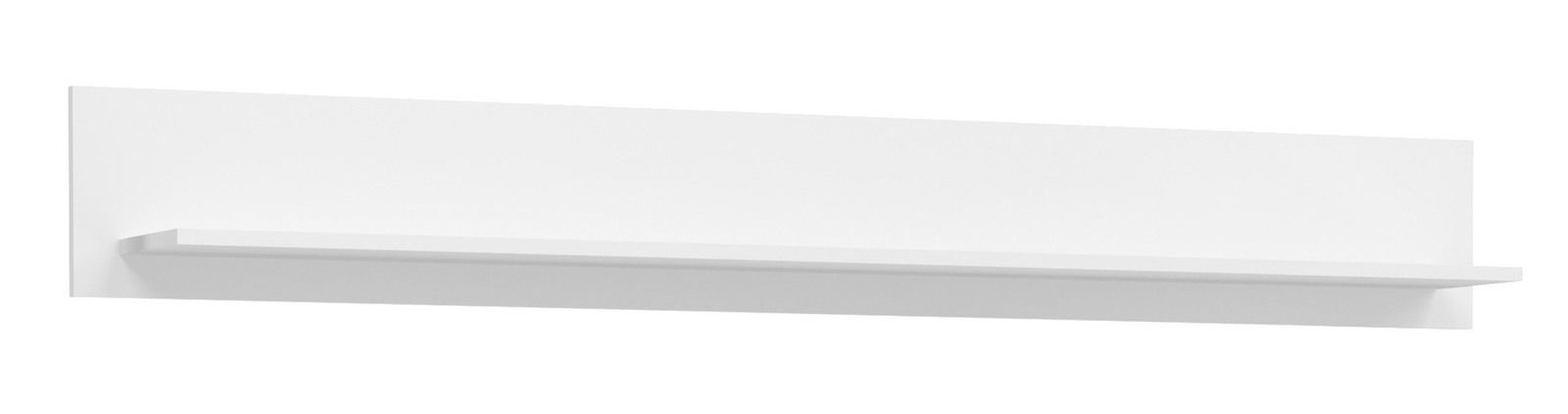 Weißes Wandboard aus seitlicher Perspektive