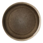 Brauner Dessertteller aus Keramik, Draufsicht