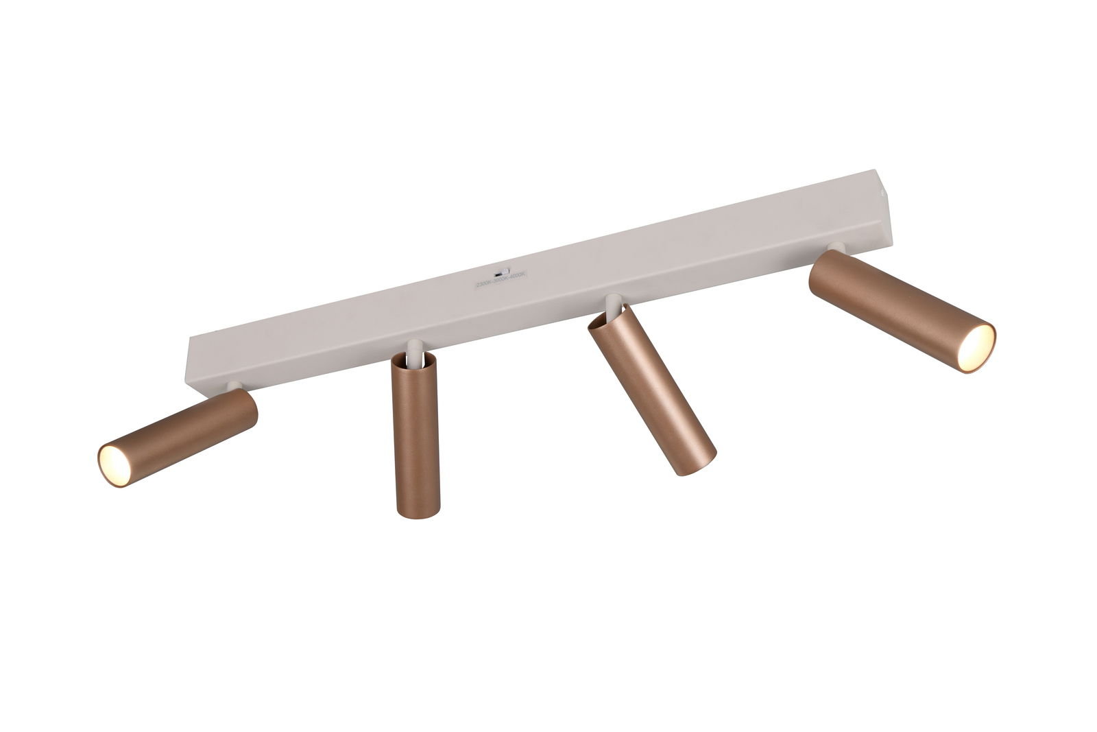 Trio Leuchten Strahler AMBALA Moderner Strahler mit vier verstellbaren Leuchten in Bronzeoptik, seitliche Perspektive