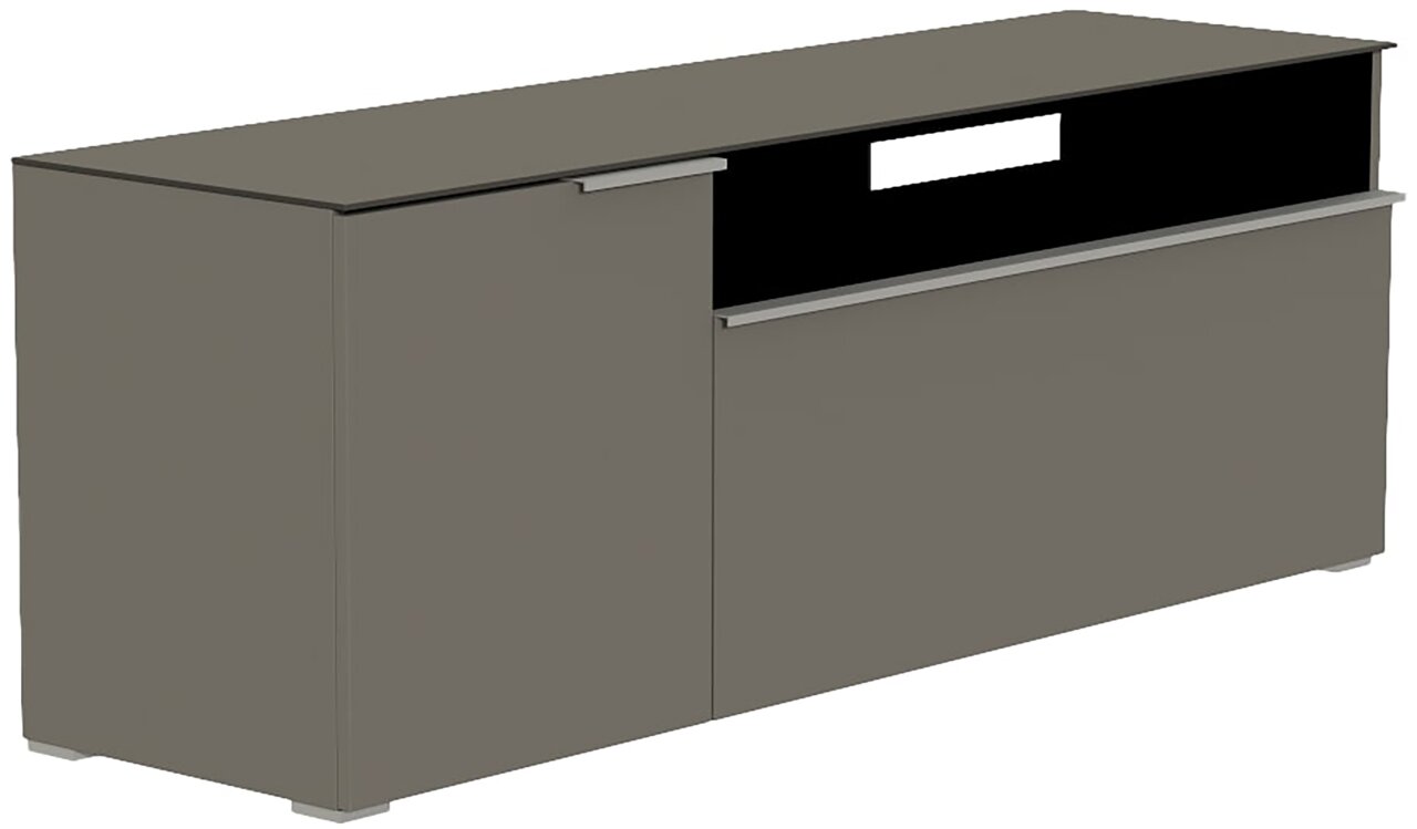 TV-Lowboard in modernem Design, seitliche Perspektive