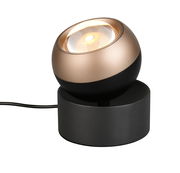 Moderne Tischleuchte ORBIT mit kugelförmigem Design, seitliche Perspektive