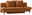 Braunes Querschläfer-Sofa aus Leder, Vorderansicht