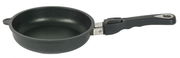 Bratpfanne mit abnehmbarem Griff, seitliche Perspektive