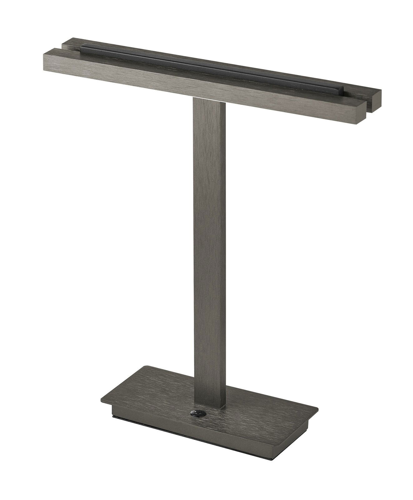 Moderne LED-Tischleuchte BEN in seitlicher Perspektive mit schlankem, rechteckigem Design und mattem Metallfinish.