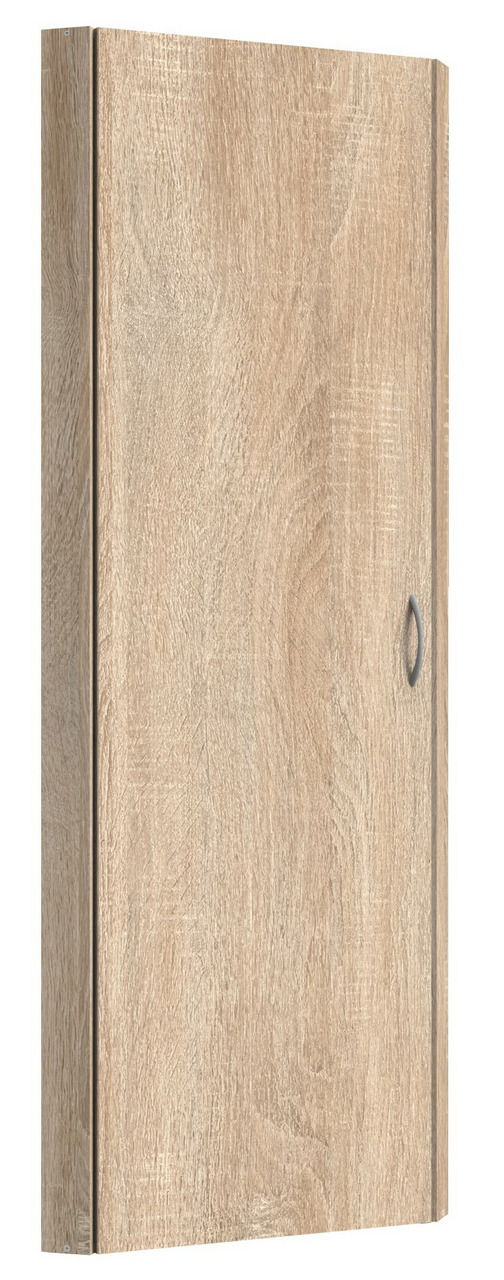 Eckschrank in Holzoptik, seitliche Perspektive