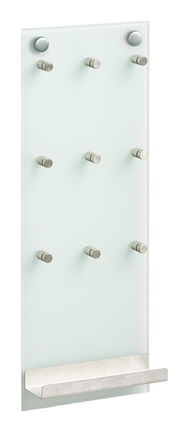 Schlüsselboard mit mehreren Haken und Ablage, Frontalansicht