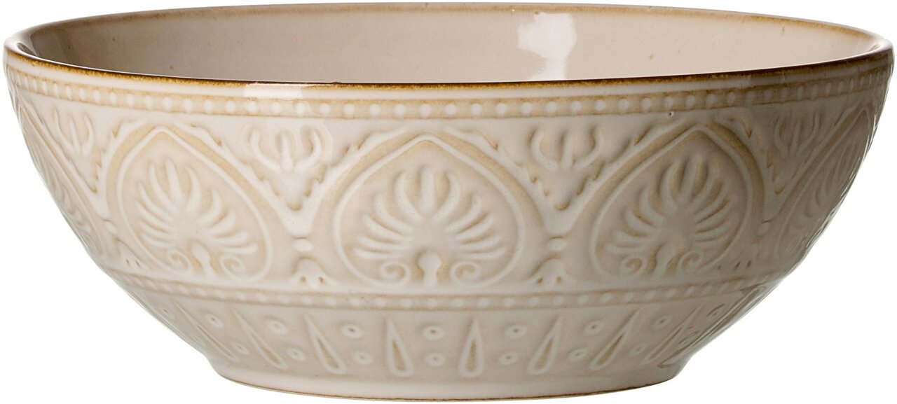 Ritzenhoff & Breker Schaal OMARA Beige schaal Omara met decoratief patroon, zijaanzicht