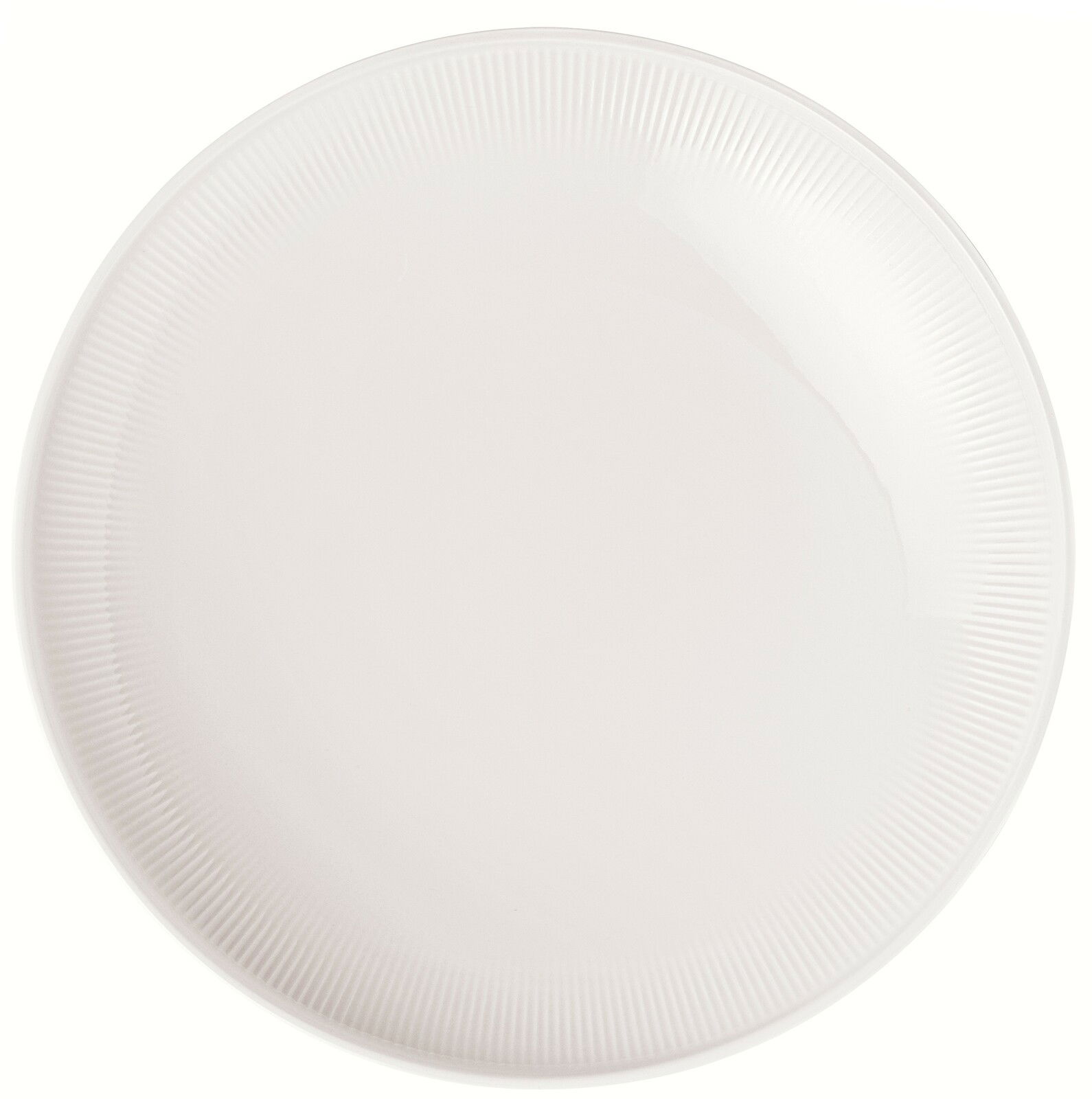 Villeroy & Boch Suppenteller AFINA Suppenteller Afina 29,1cm in Draufsicht mit feinem Rillenmuster am Rand