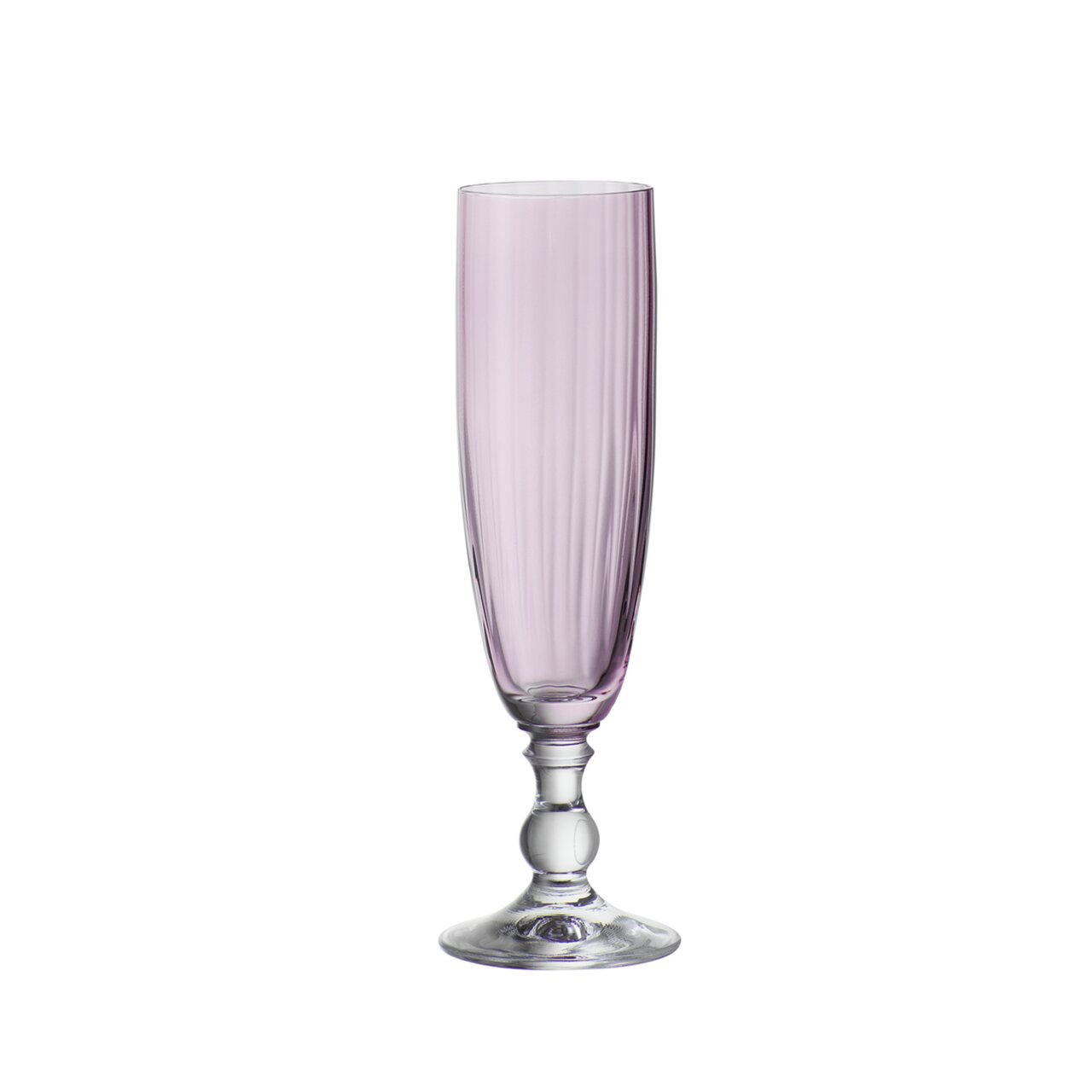 BOHEMIA Cristal Sektkelch 230ml GEORGIA Rosa Sektkelch Georgia 230ml, seitliche Ansicht