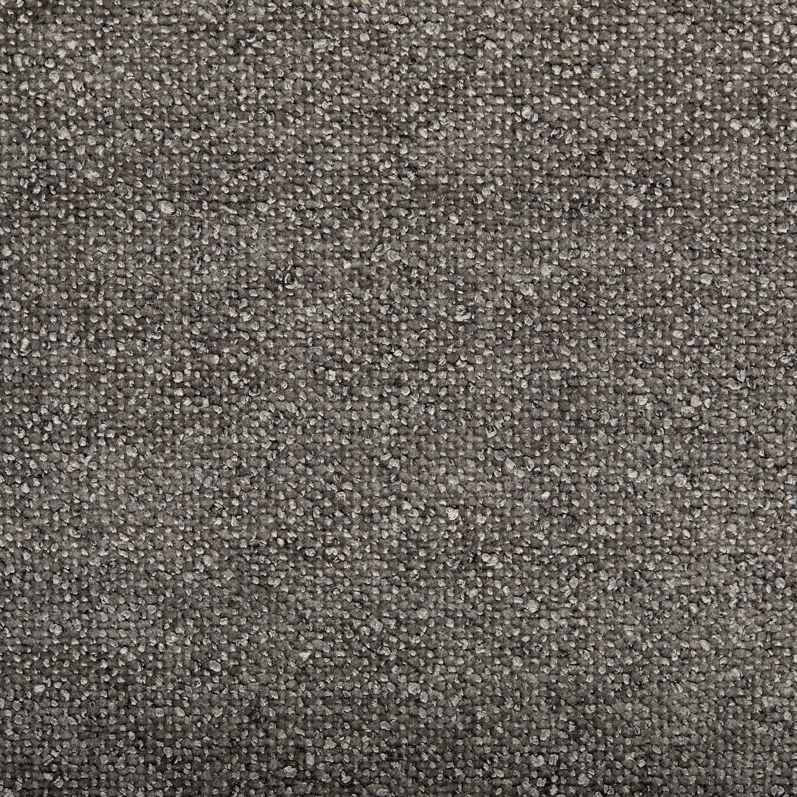 Nahaufnahme eines grauen, strukturierten Stoffes, verwendet für ein Boxbett