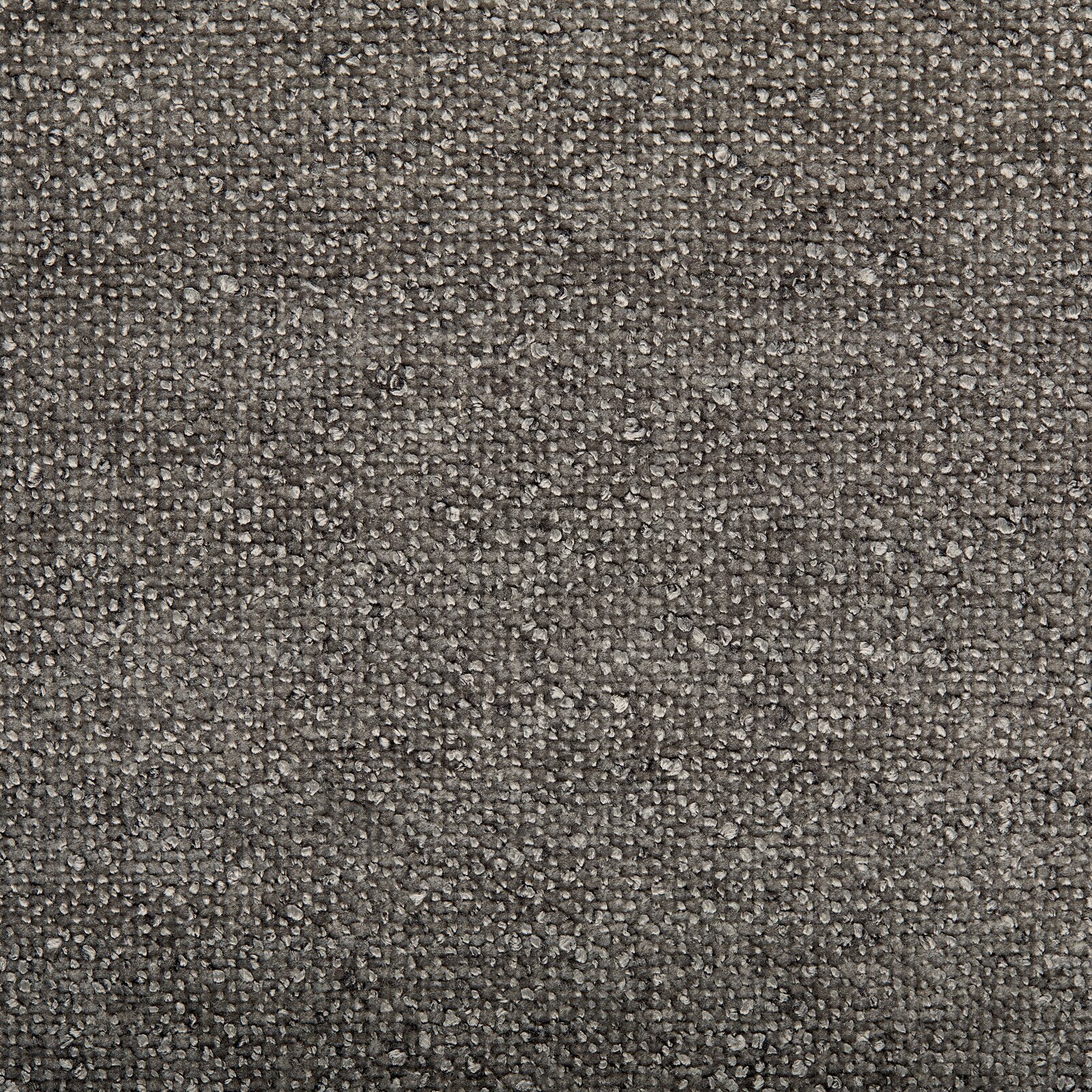 Nahaufnahme eines grauen, strukturierten Stoffes, verwendet für ein Boxbett