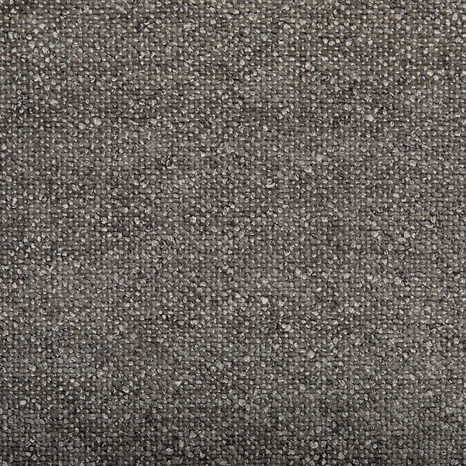 Nahaufnahme eines grauen, strukturierten Stoffes, verwendet für ein Boxbett