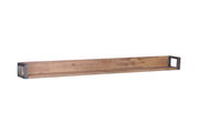 Wandboard aus Holz mit Metallrahmen, seitliche Perspektive
