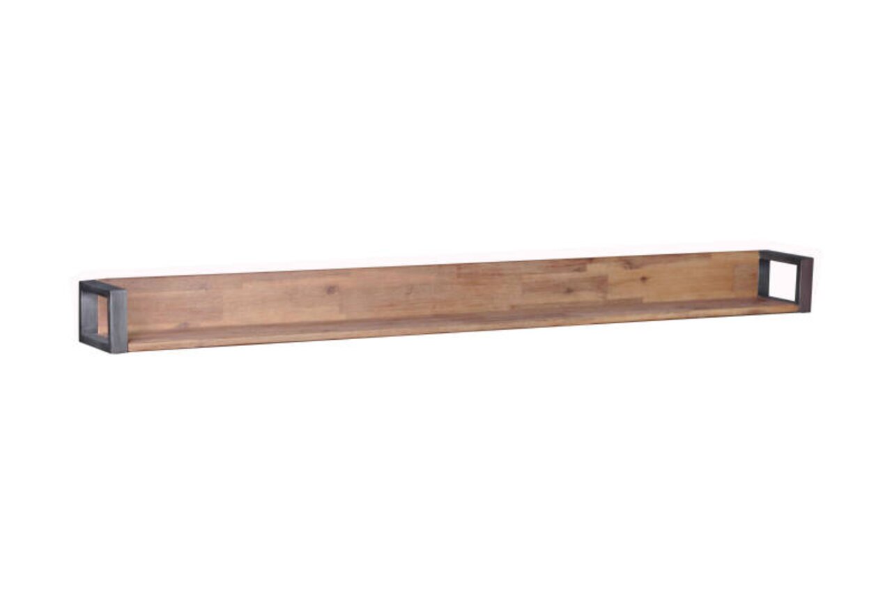 Wandboard aus Holz mit Metallrahmen, seitliche Perspektive