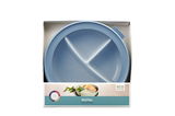Blaue runde Bento-Schale Cirqula von Mepal in einer Verpackung, Ansicht von oben