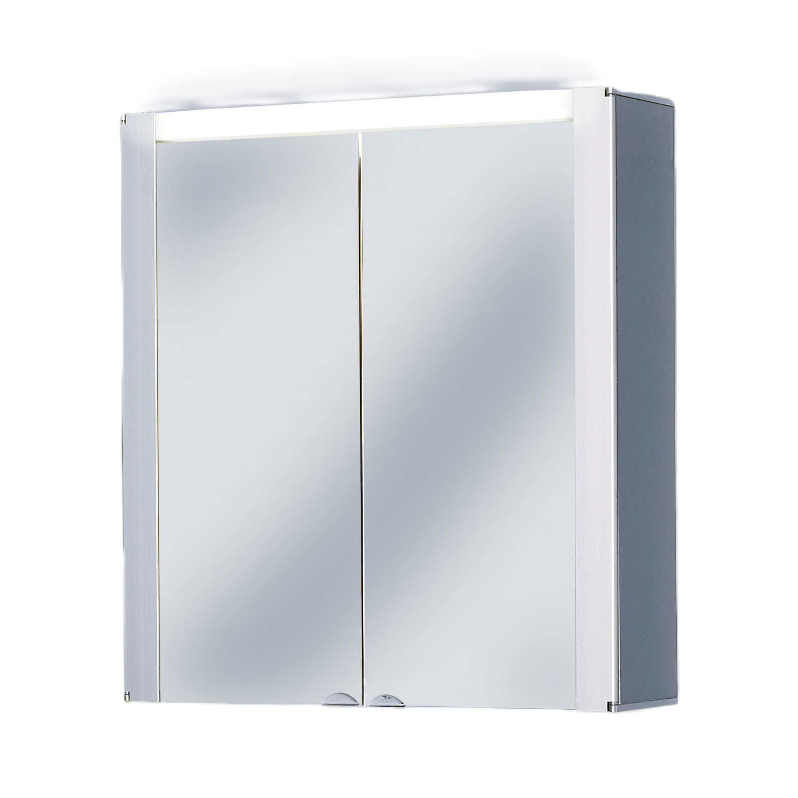 Zurbrüggen Spiegelschrank TROMSÖ Spiegelschrank mit zwei Türen und integrierter Beleuchtung, seitliche Perspektive