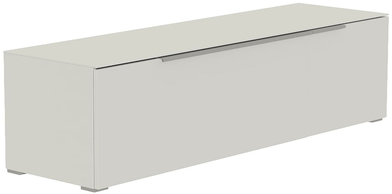 Moderano TV-Lowboard BORMIO TV-Lowboard in hellem Design, seitliche Perspektive