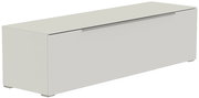 TV-Lowboard in hellem Design, seitliche Perspektive