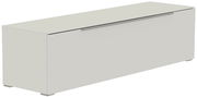 TV-Lowboard in hellem Design, seitliche Perspektive
