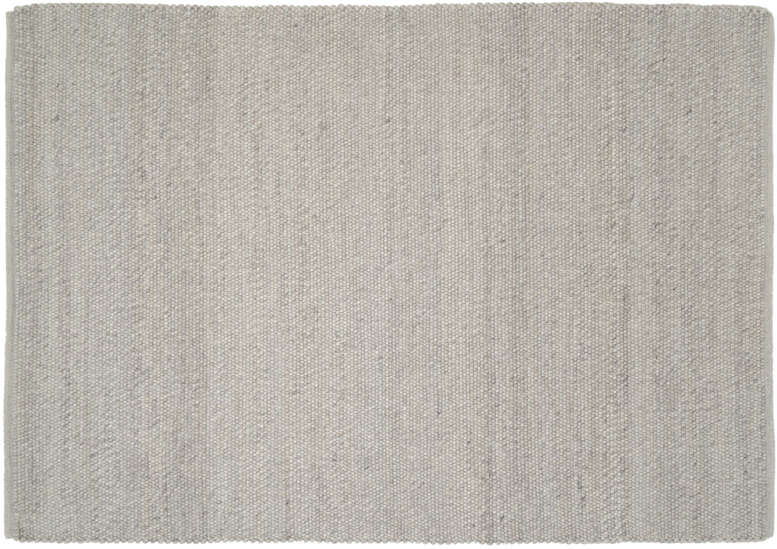 Handgewebter Teppich in neutralem Grau, Draufsicht