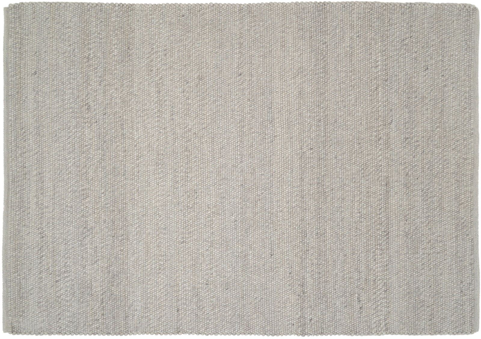 Handgewebter Teppich in neutralem Grau, Draufsicht