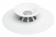 Weißer Flex Haarfänger und Wasserstopper aus der Vogelperspektive